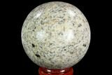 Polished K Granite (Granite With Azurite) Sphere - Pakistan #123510-1